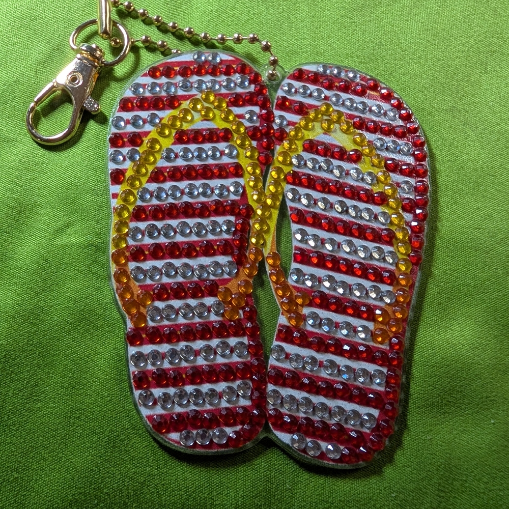 5 For $10 Colorful Flip-Flop Keychain